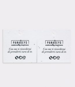 Etichetta in Carta Piantabile Quadrata per Panakeys Fronte