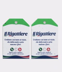 Etichetta in Carta Piantabile per Progetto il Rigattiere solo Fronte