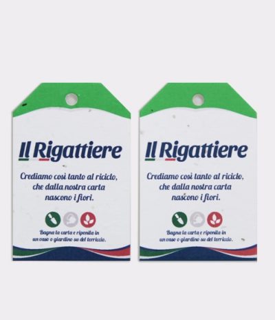 Etichetta in Carta Piantabile per Progetto il Rigattiere solo Fronte