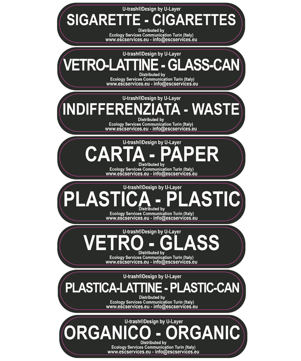 Etichette adesive U-trash