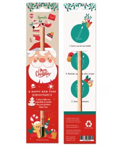 Matita fronte - retro babbo natale