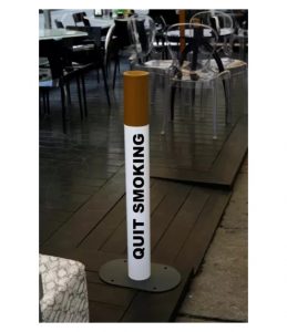 Posacenere Ecologico in Acciaio per Luoghi Esterni a forma di Sigaretta Personalizzato