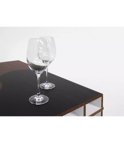 Tavolino da Caffè Golliaz in Cartone Riciclato con Personalizzazione Martini immagine 3
