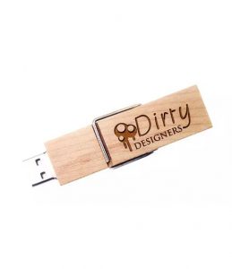USB Clip in Legno Naturale per Dirty