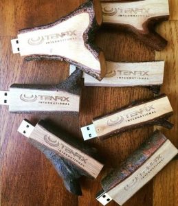 USB in forma di Rametto d'Albero con Legno Naturale per Tenax