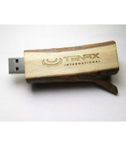 USB in forma di Rametto d'Albero con Legno Naturale per Tenax