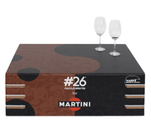 Tavolino da Caffè Golliaz in Cartone Riciclato con Personalizzazione Martini