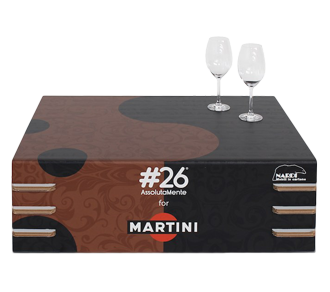 Tavolino da Caffè Golliaz in Cartone Riciclato con Personalizzazione Martini