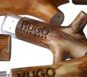 USB in forma di Rametto d'Albero con Legno Naturale