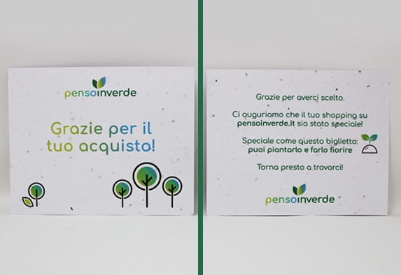 Inviti Volantini Piantabili | Progetto Penso in Verde