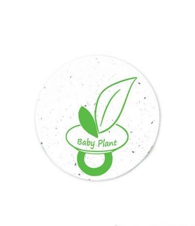Sottobicchiere in Carta Piantabile per Baby Plant con Forma Rotonda