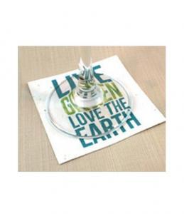 Sottobicchiere in Carta Piantabile | Forma Quadrata con Personalizzazione Live Growth Love the Earth