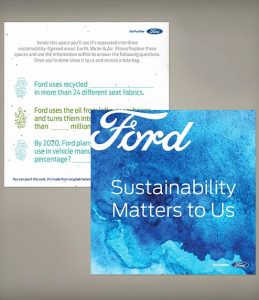 Sottobicchiere in Carta Piantabile per Ford a Forma Quadrata