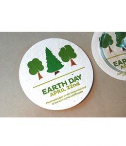 Sottobicchiere in Carta Piantabile per Earth Day