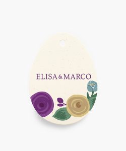 F.Etichetta Matrimonio-76x102mm (Ovale)-Crema