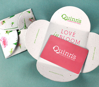 Astuccio per Gift Card Piantabile per Progetto Quinn's