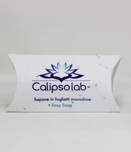 Fronte Box in Carta Piantabile a forma di Cuscino per Progetto Calipsolab