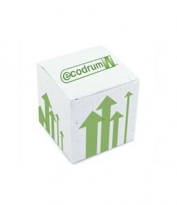 Box in Carta Piantabile a forma Quadrata per Progetto Ecodrum