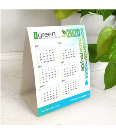 Calendario da Tavolo Piantabile per iGreen anno 2020 in ufficio