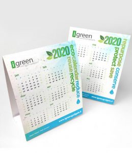 Calendari da Tavolo Piantabile per iGreen anno 2020