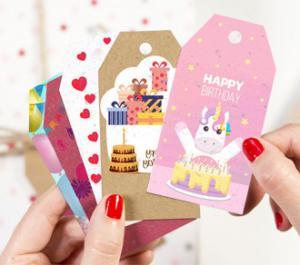 Etichette per Compleanno in Carta Piantabile