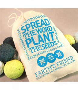 Seed Bombs Bombe di Semi Terra Madre Colorate con Confezione in Tessuto Personalizzata Colore Azzurro