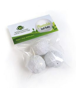 3 Seed Bombs Palline Golf Piantabili con Mix di Fiori di Campo Colorati e Confezione Trasparente