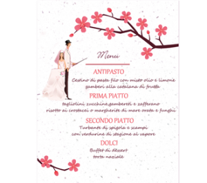 Menu Matrimonio in Carta Piantabile