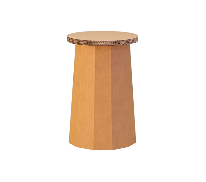 Sgabello Cilindro in Cartone, Sgabello per Eventi e Stand, Personalizzabile