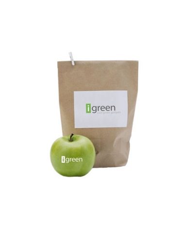 Frutta con Logo Edibile & Pack in busta di carta riciclata