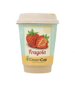 iGreen Cup Tazza da Caffè Bio con Fiori & Piante Seme Fragola