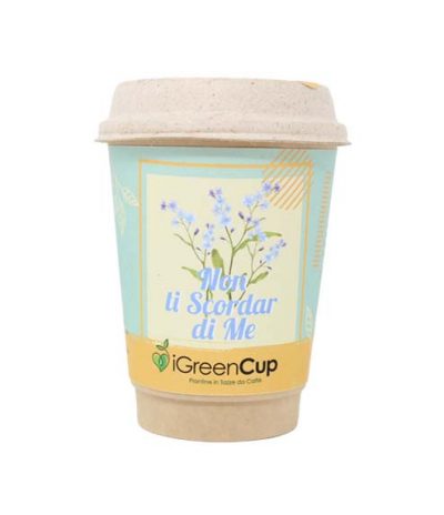 iGreen Cup Tazza da Caffè Bio con Fiori & Piante Seme Non Ti Scordar di Me