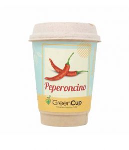 iGreen Cup Tazza da Caffè Bio con Fiori & Piante Seme Peperoncino
