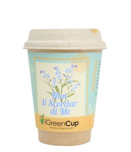 Fronte iGreen Cup Tazza da Caffè Bio con Fiori & Piante Seme Non Ti Scordar di Me