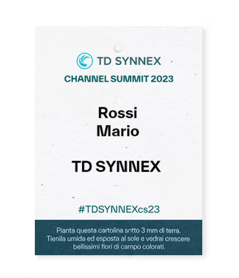 Badge Carta Piantabile TD Synnex