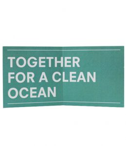 Teli da Mare Seaqual etichetta Together for a Clean Ocean