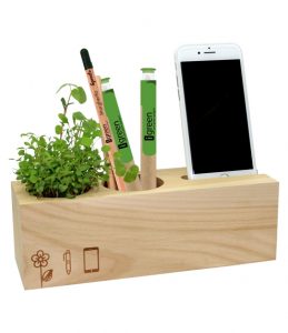 Porta Penne/Matite & Telefono Eco Organizer con Piantina