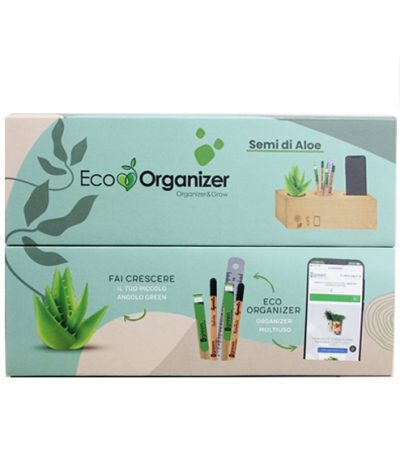 Eco Organizer Porta Penne/Matite & Appoggia Telefono con Aloe