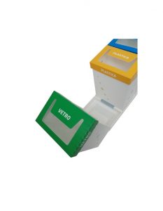 Eco Light Contenitori Raccolta Differenziata per Uffici & Scuole con 3 colori diversi da 60 Lt