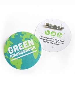 Spille in Carta Piantabile per Green Ambassador con personalizzazione Green Fronte & Retro