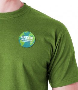 Spille in Carta Piantabile per Green Ambassador con personalizzazione Green Indossata