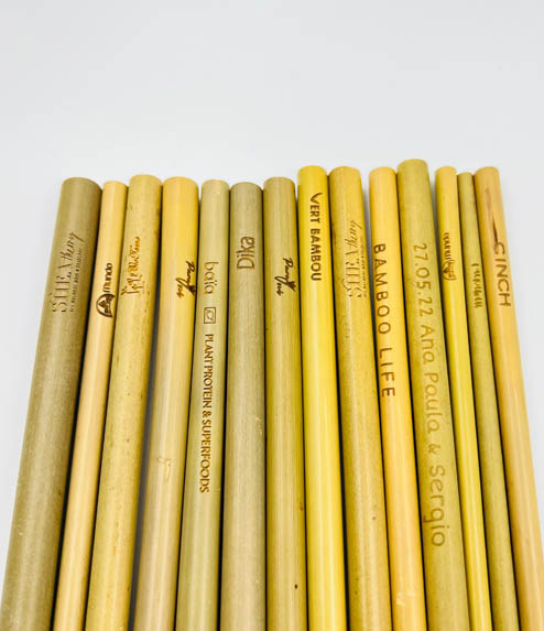 Cannucce bamboo Personalizzate con incisione laser
