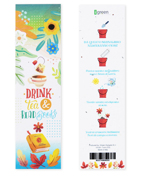 Segnalibro Piantabile Drink Tea Fronte + Retro 494x573