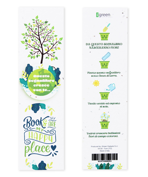 Segnalibro Piantabile Happy Place Fronte + Retro 494x573