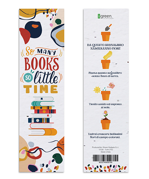 Segnalibro Piantabile Many Books Little Time 494x573