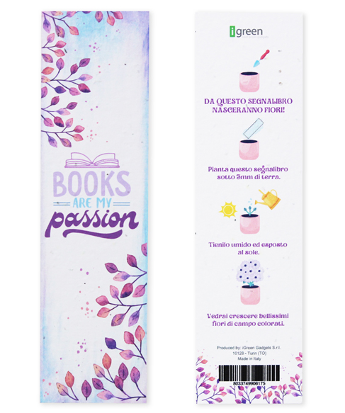 Segnalibro Piantabile Passion Fronte + Retro 494x573