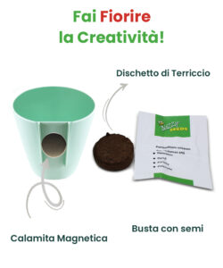 magnetic pot verde acqua infografica