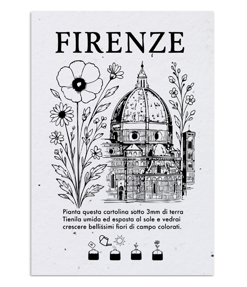 Cartolina Piantabile Firenze 494x573