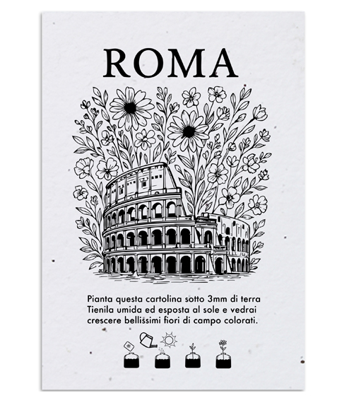 Cartolina Piantabile Roma 494x573