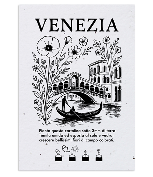 Cartolina Piantabile Venezia 494x573